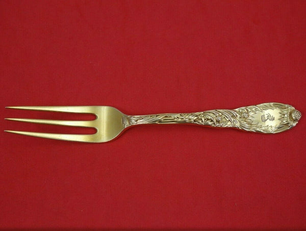 Chrysanthemum by Tiffany and Co Sterling Silver Fruit Fork Horse Crown Vermeil