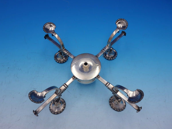 Georgian English Sterling Silver Adjustable Warming Stand with Burner (#4205)