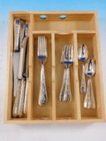 Colonial Engraved by Gorham Sterling Silver Flatware Set 24 pc Dinner G Monogram