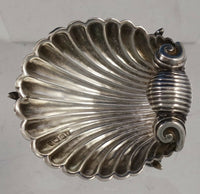 Hilliard and Thomason English Sterling Silver Salt Dip with Dolphin Feet (#3052)