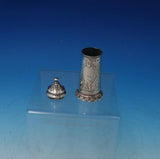 English Sterling Silver Pepper Shaker Bright-Cut 3 3/4" Tall x 1 5/8" (#5210)