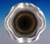 Shreve Sterling Silver Trumpet Vase Peony Flower Twisted Stem 17 1/2" (#4006)