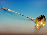 Bust by Gorham Coin Silver Punch Ladle Gold Washed 3D Figural 17"