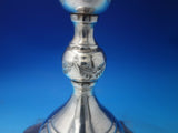 Rose by Unknown Sterling Silver Candlestick Pair 12 1/2" Vintage (#6148)