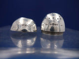 Sheffield 1882 English Sterling Silver Pepper Shaker Egg Shaped 1 3/8" (#6573)