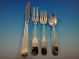 Old English Tipt by Gorham Sterling Silver Flatware Set Service 58 pieces Plain