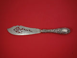 Rose by Stieff Sterling Silver Cake Knife HH w/Silverplate Pierced Blade 12 1/2"