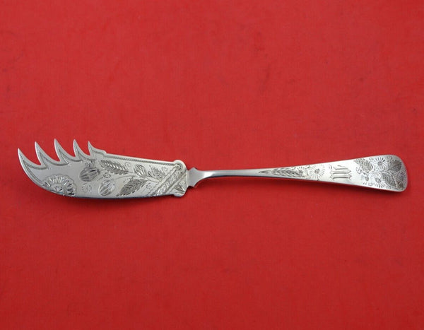 Dominick and Haff Bright-Cut Sterling Silver Cheese Knife AS with Five Teeth 8"