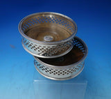 Beaded by Royal Castle Sheffield Silverplate Champagne Coaster Pair (#5860)
