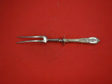 Rose Point by Wallace Sterling Silver Roast Carving Fork 10 1/2"