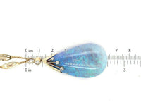 14k Gold Huge 50 Carat GIA Genuine Natural Opal Pendant with Blue-Green (#J5464)