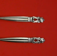 Acorn by Georg Jensen Sterling Silver Relish Set 2pc 6" Antique Silverware