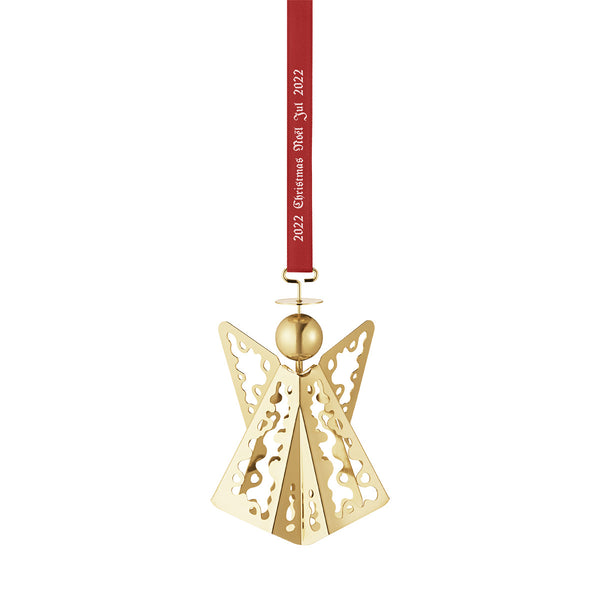 2022 Georg Jensen Christmas Holiday Ornament Mobile Lace Angel Gold - New