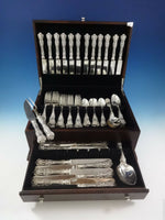 New King by Dominick & Haff Sterling Silver Flatware Set 12 Service 80 Pieces