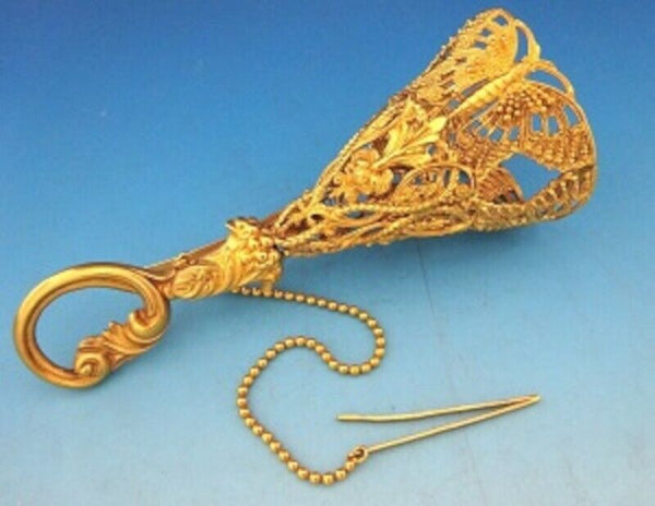 Gilt Bronze Tussie Mussie Posey Posy Holder with Large Butterflies (#J1283)