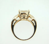 10k Rose Gold 2.85ct Genuine Natural Morganite and Pink Diamond Ring (#J4399)