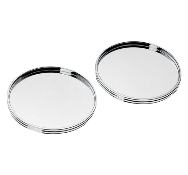 K+T by Christofle France Silverplate Drink Coaster Set of 2 - New