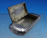 JR John Reily English Sterling Silver Box Hinged Lid GW Parallel Lines (#6608)