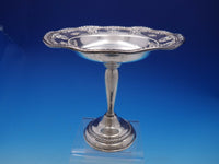 Rose Point By Wallace Sterling Silver Raised Compote #4793 (#4579)