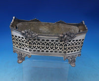 Silver on Copper Jardiniere Bowl for Flowers Removable Liner w/ Grapes (#6448)