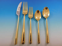 Malmo Gold by Kate Spade Stainless Steel Flatware Set Service for 12 New 60 pcs