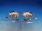 English Sterling Silver Pate Butter Set Shell Dishes 4-pc set in Box (#7429)