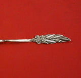 Sterling Silver Strawberry Fork with Corn Motif Handle 4 7/8" Silverware