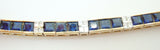 Gold Sapphire Bracelet with 15 Carats of Genuine Natural Blue Sapphires (#J480)