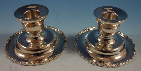 Luella Mexican Mexico Sterling Silver Candlestick Pair 2 1/8" x 4" (#2120)