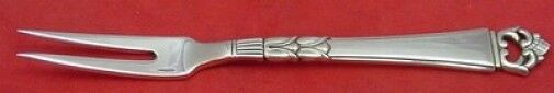 Danish Crown by Frigast Sterling Silver Escargot Fruit Fork 4 1/4" Rare