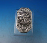 Sterling Silver Tea Caddy w/ Repoussed Flowers 4 1/2" x 3 7/8" x 2 3/8" (#6463)