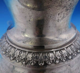 JB Jones Coin Silver Water Pitcher Chased Acanthus Leaves 10 1/4" Tall (#4007)