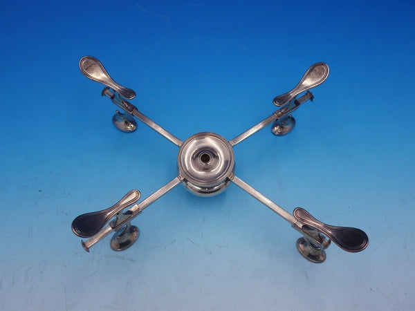 Georgian English Sterling Silver Adjustable Warming Stand with Burner (#4204)