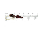 Genuine Natural Bohemian Garnet Dangle Drop Earrings (#J5490)