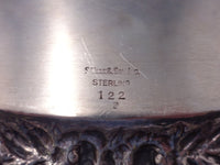 Repousse by Kirk Sterling Silver Tea Tray Hand Engraved Leaves Rolled Edge #7181