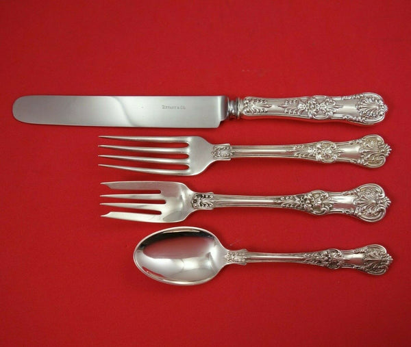 English King by Tiffany and Co Sterling Silver Regular Size Place Setting(s) 4pc