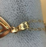 10k Yellow Gold Blue Flash Moonstone Lavaliere Pendant (#J5314)