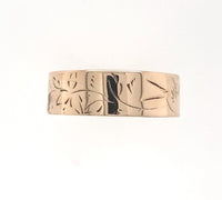 10k Rose Gold Victorian Band Ring with Birds Size 7 Jewelry (#J5883)