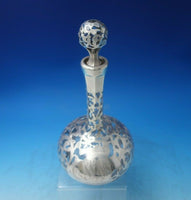 Gorham Glass Decanter with Sterling Silver Overlay Floral #S1127 11 1/2"(#5941)