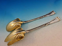 Lap Over Edge by Tiffany Sterling Silver Long Salad Serving Set Applied Elements