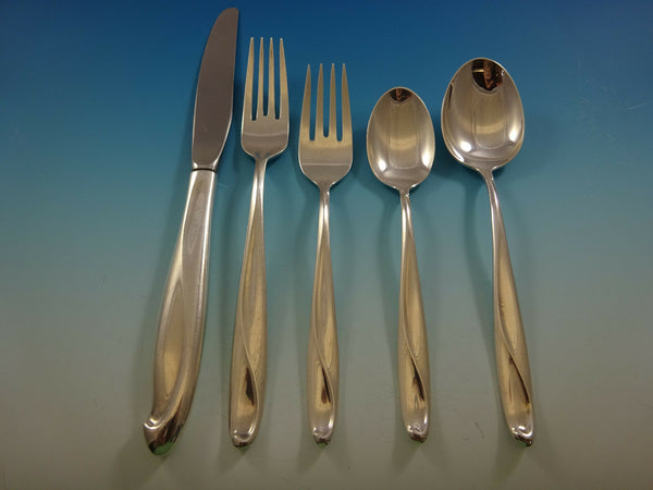 Silver Sculpture by Reed and Barton Sterling Silver Flatware Set 8 Service 42 Pc