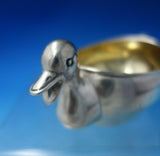 Italian Sterling Silver Sauce Boat Duck Shape Unusual 2 1/2" x 5 1/4" (#6250)