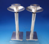 Swid Powell Collection Guido Galbiati Italian Silverplate Candlestick Pair #7203