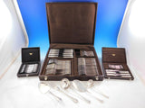 Elysee by Puiforcat French Sterling Silver Flatware Set Dinner Service 95 pieces