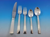 Blok by Georg Jensen Sterling Silver Flatware Set for 8 Service 40 Pcs Dinner