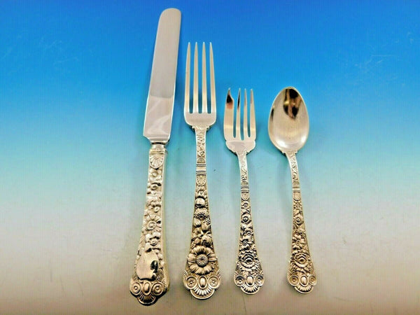 Cluny by Gorham Sterling Silver Flatware Dinner Size 4 piece Place Setting