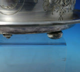 English Silverplate Biscuit Box Covered and Engraved 9" x 6 1/2" (#5613)