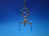 SB Silverplate Hookah / Water Pipe with 4 Chains and Various Implements (#6493)