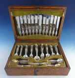 Sandringham by Shiebler Sterling Silver Huge Flatware Set In Fitted Box "B" Mono