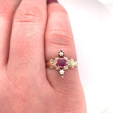 10k Rose Gold Victorian .24ct Ruby Ring Jewelry (#J5654)
